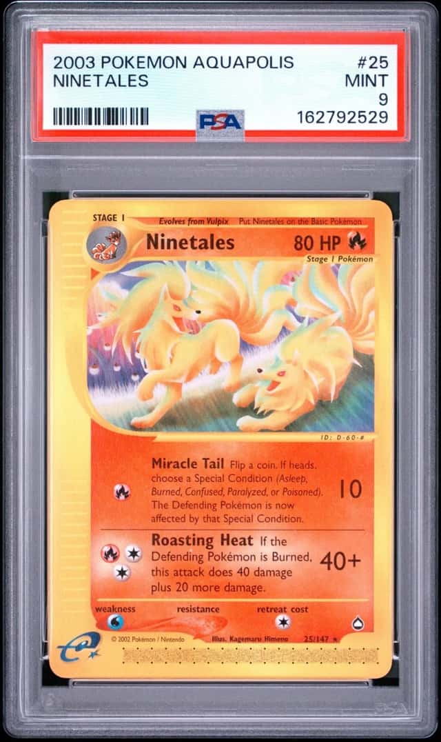 2003 Pokemon Aquapolis Ninetales PSA 9 #25