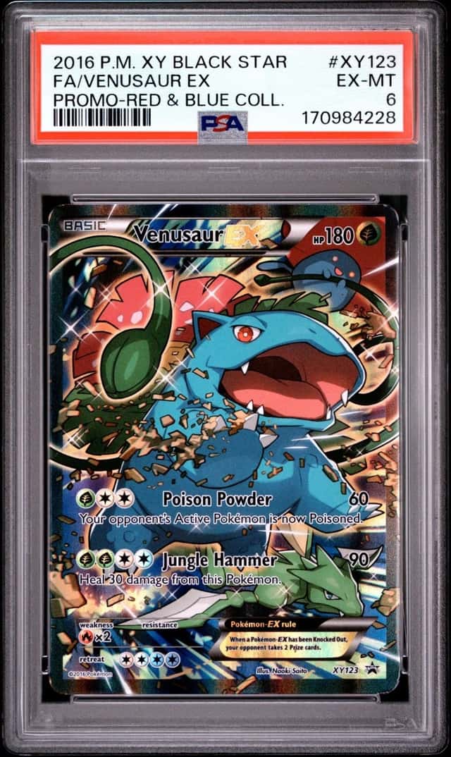 2016 POKEMON XY RED & BLUE COLLECTION #XY123 FULL ART/VENUSAUR EX PSA 6