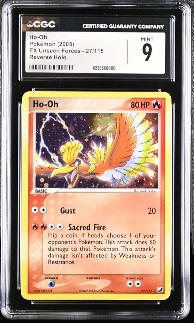 Pokemon Ho-Oh EX Unseen Forces 27/115 Reverse Holo CGC 9 Mint