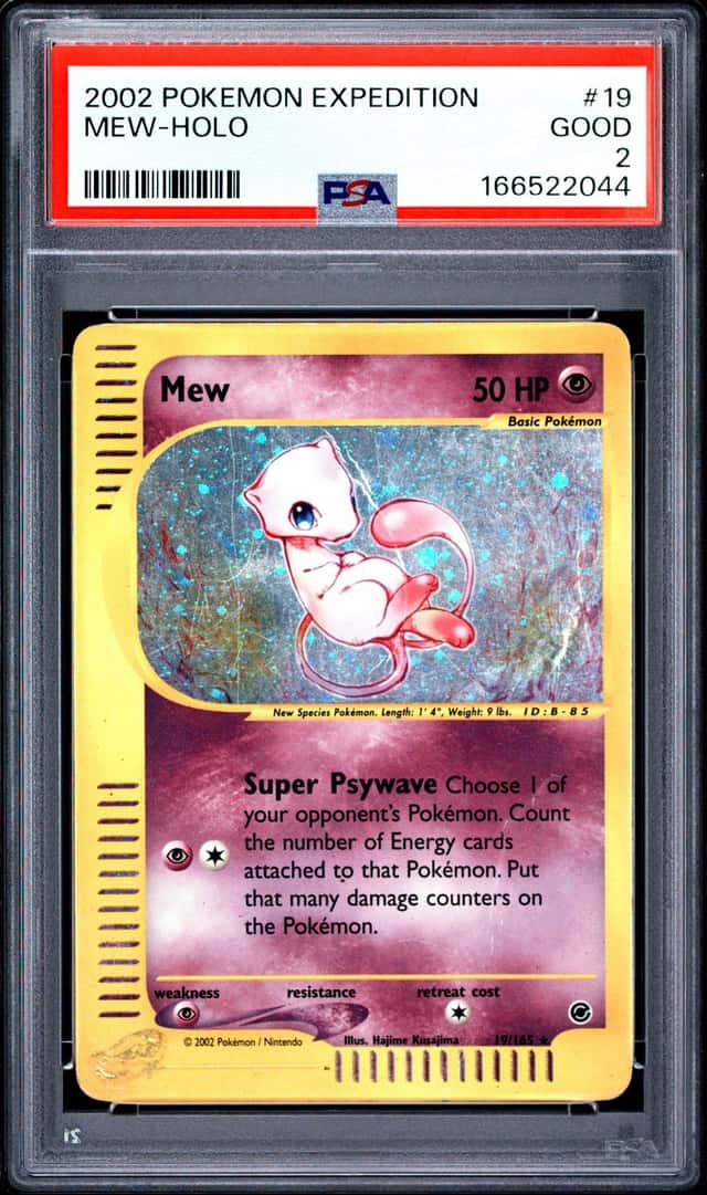 Pokemon Mew Holo Expedition 19/165 PSA 2