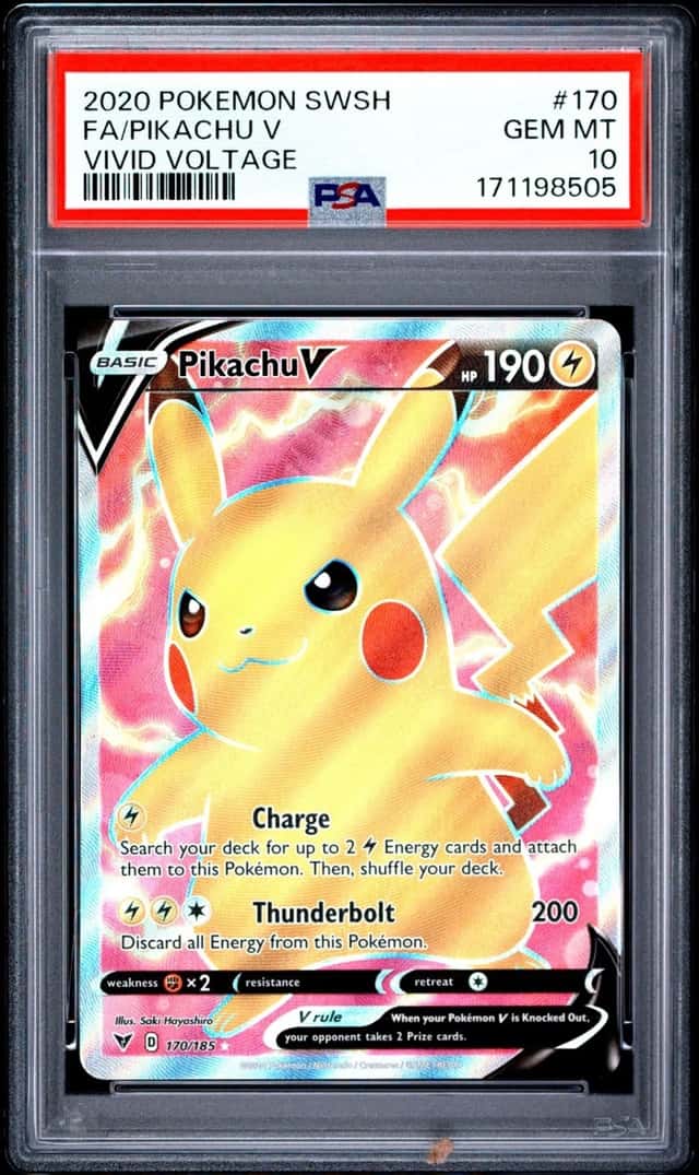 Pokemon Pikachu V Vivid Voltage Full Art 170/185 PSA 10 Gem Mint