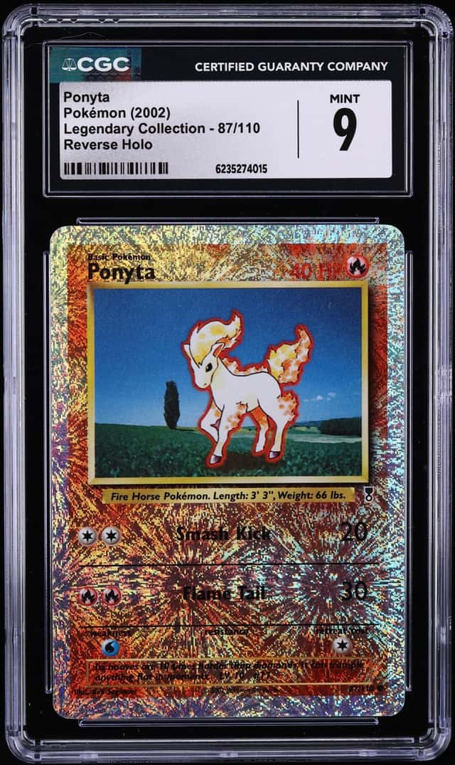 2002 Pokemon Legendary Collection Reverse Holo Ponyta #87 CGC 9 MINT