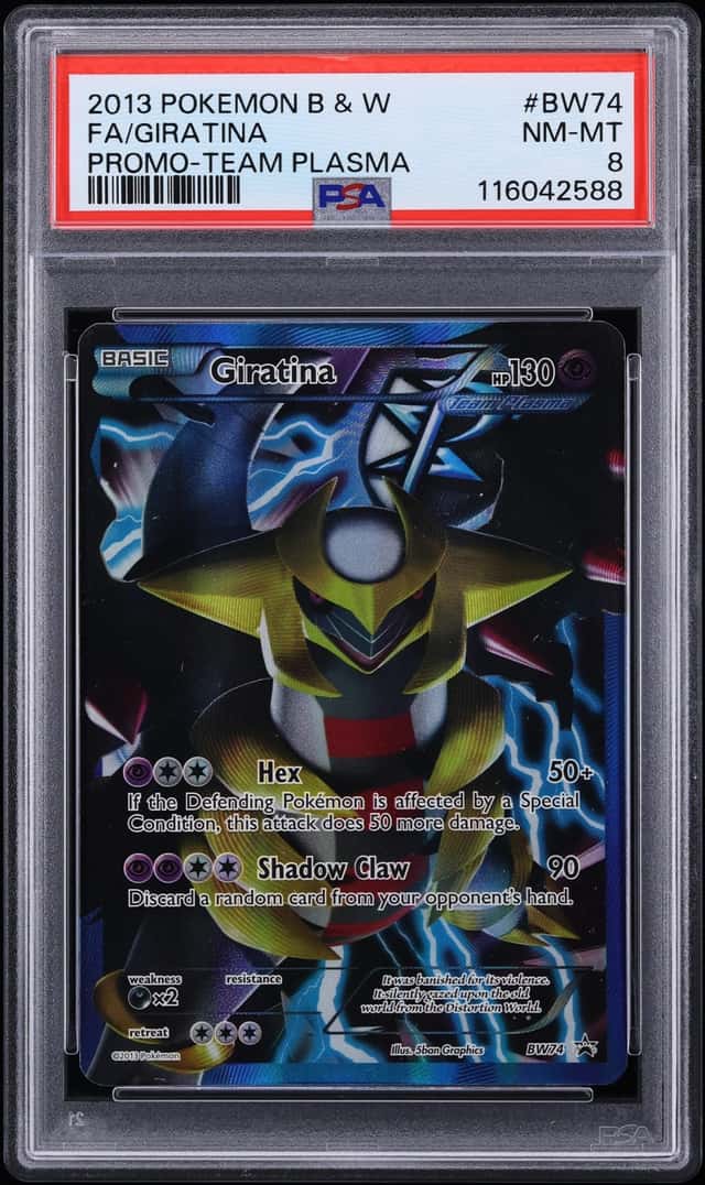 2013 Pokemon Black & White Black Star Promo Team Plasma Full Art Giratina #BW74 PSA 8 NM-MT