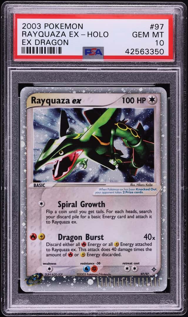 2003 Pokemon EX Dragon Holo Rayquaza Ex #97 PSA 10 GEM MINT