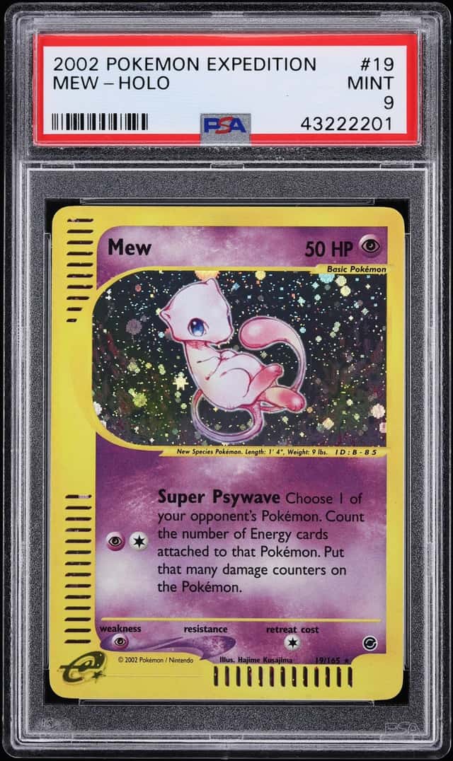 2002 Pokemon Expedition Holo Mew #19 PSA 9 MINT