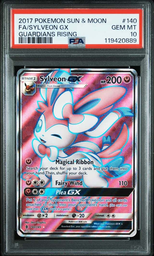 2017 Pokemon Sun and Moon Guardians Rising Sylveon Gx #140