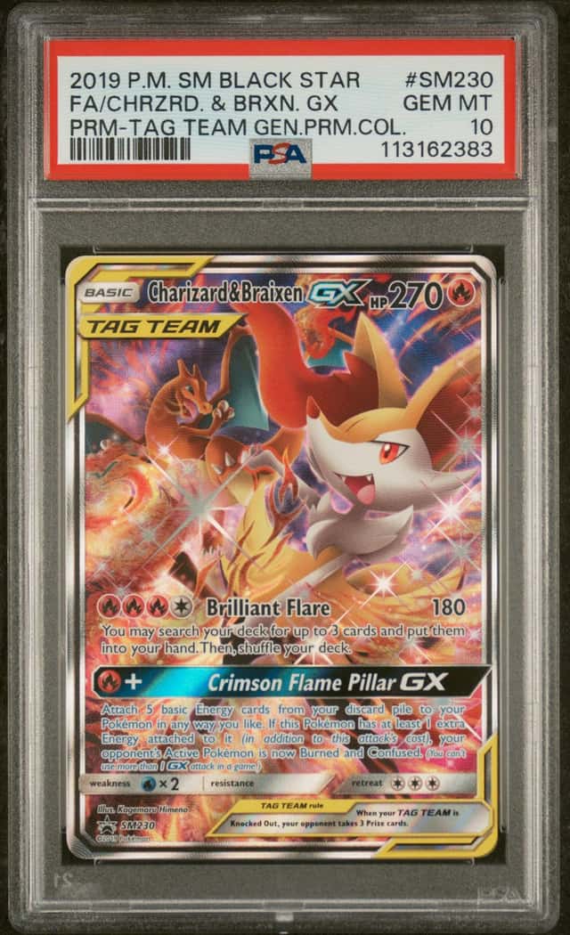2019 Pokemon Sun and Moon Tag Team Generations Premium Collection Braixen/Charizard Gx #SM230