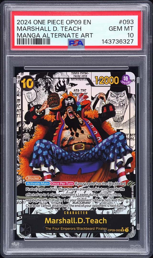 2024 One Piece EN Manga Alternate Art #093 Marshall D Teach PSA 10 GEM MINT