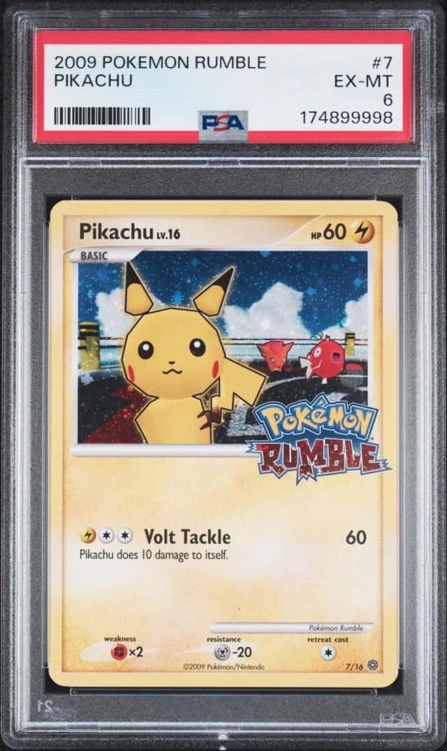 2009 POKEMON RUMBLE #7 PIKACHU PSA 6