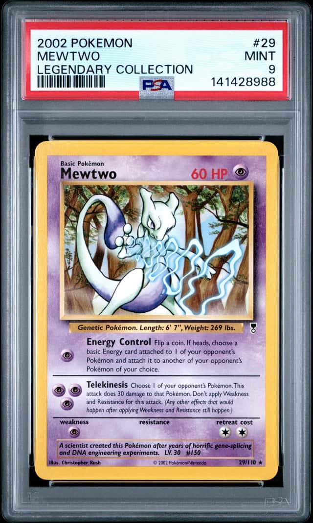 2002 Pokemon Legendary Collection #29 Mewtwo Mint PSA 9