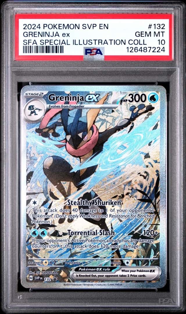 Pokemon Greninja EX Promo 132 Shrouded Fable Special Illustration Coll. PSA 10