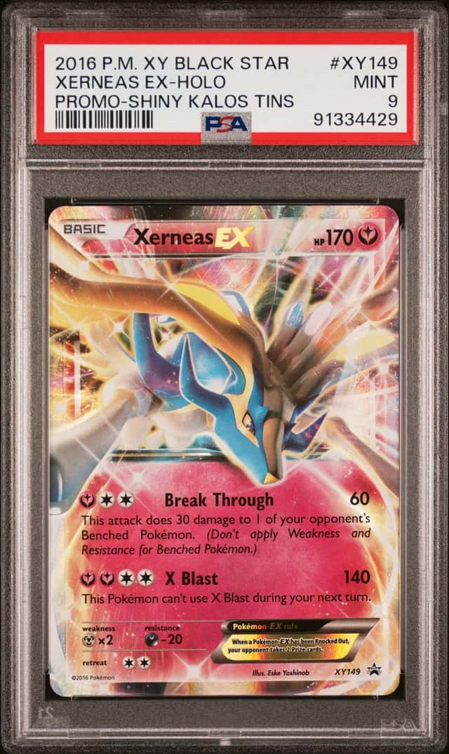 Xerneas EX XY149 Shiny Kalos Tin Black Star Promo Pokemon PSA 9