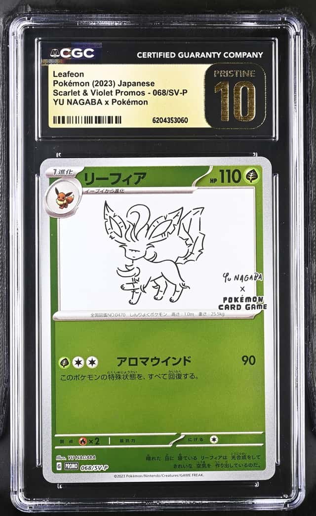 2023 Pokemon Japanese Scarlet & Violet Promo Yu Nagaba X PCG Leafeon #68 CGC 10 PRISTINE