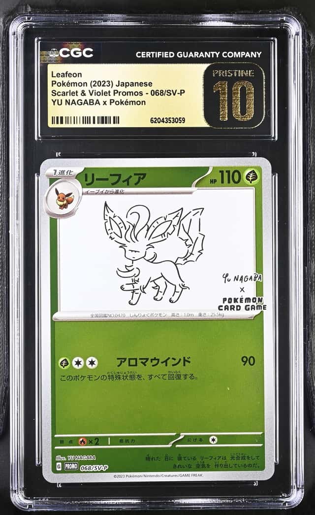 2023 Pokemon Japanese Scarlet & Violet Promo Yu Nagaba X PCG Leafeon #68 CGC 10 PRISTINE