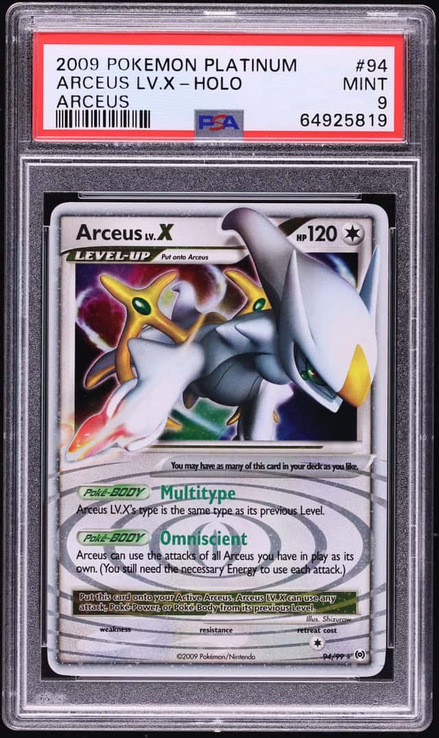 2009 Pokemon Platinum Holo Arceus LV.X #94 PSA 9 MINT