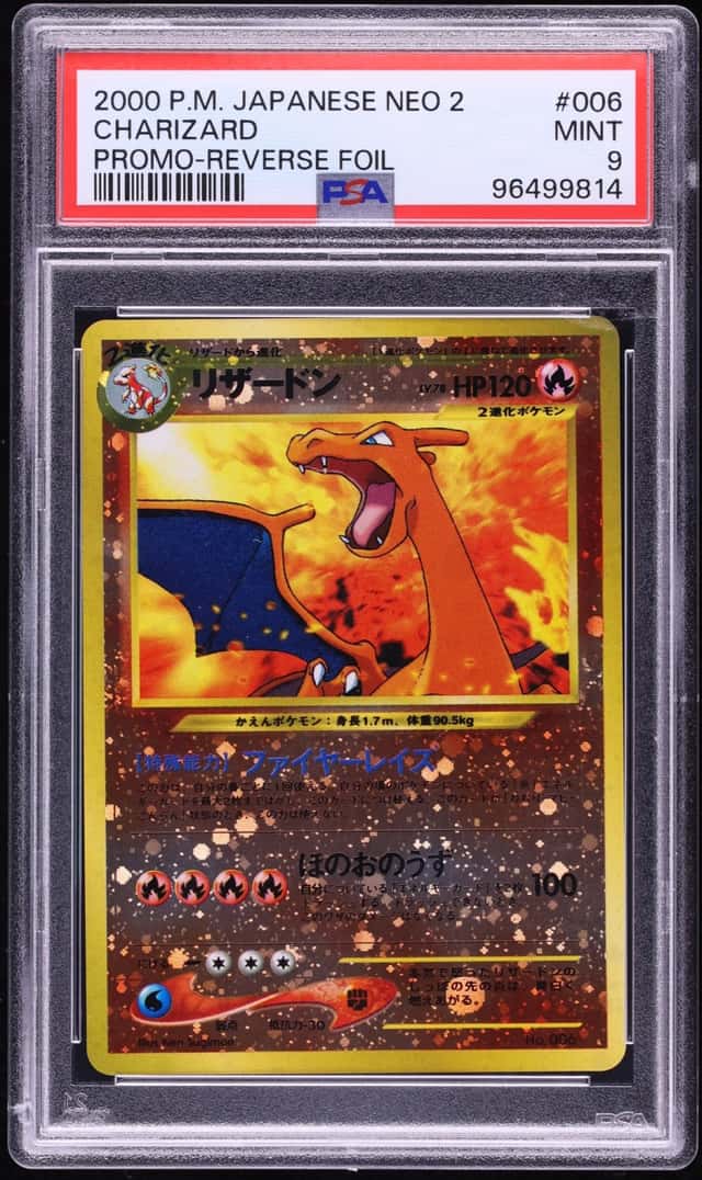 2000 Pokemon Japanese Promo Crossing The Ruins Reverse Holo Charizard #6 PSA 9 MINT