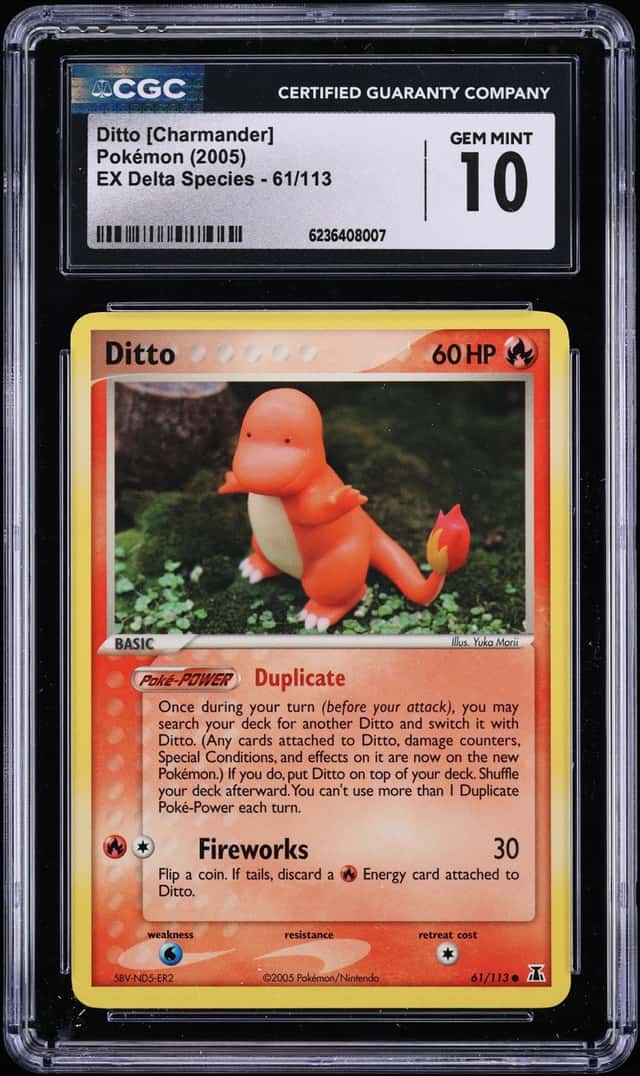 2005 Pokemon EX Delta Species Ditto Charmander #61 CGC 10 GEM MINT