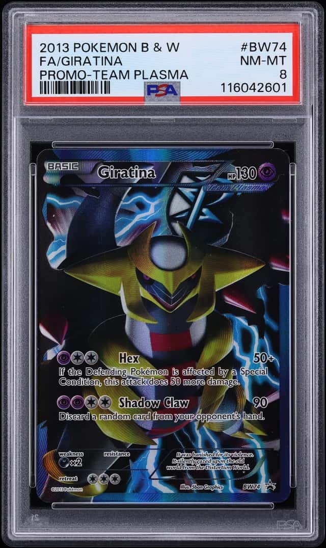 2013 Pokemon Black & White Black Star Promo Team Plasma Full Art Giratina #BW74 PSA 8 NM-MT