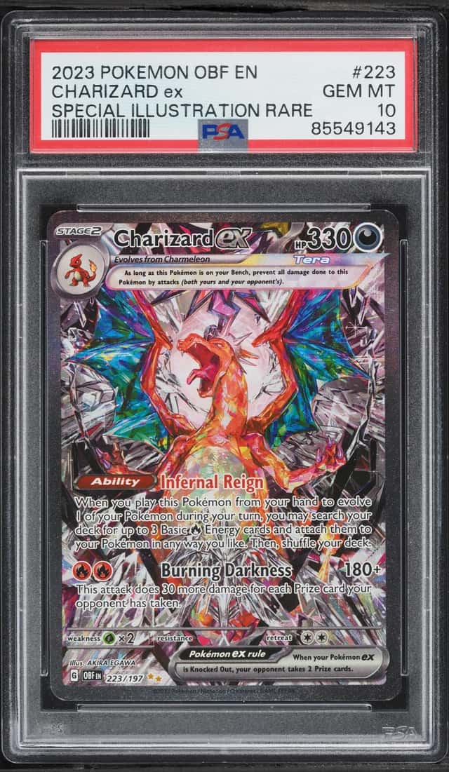 2023 Pokemon Scarlet & Violet Obsidian Flames SIR Charizard EX #223 PSA 10 GEM MINT