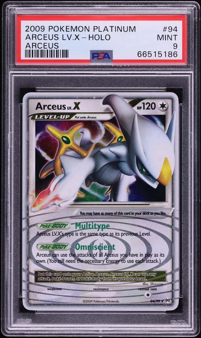 2009 Pokemon Platinum Holo Arceus LV.X #94 PSA 9 MINT