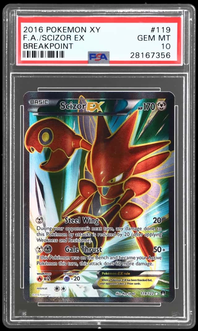 2016 Pokemon XY Breakpoint Scizor Ex #119