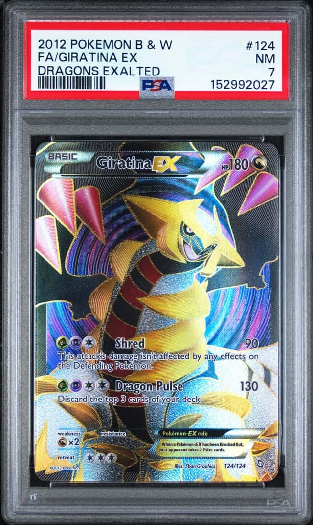 Pokemon Cards PSA 7 NM Giratina EX Dragons Exalted FA B&W 2012 Rare 124/124