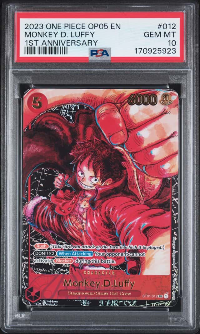 2023 One Piece 1st Anniversary Monkey D Luffy #ST01-012 PSA 10 GEM MINT