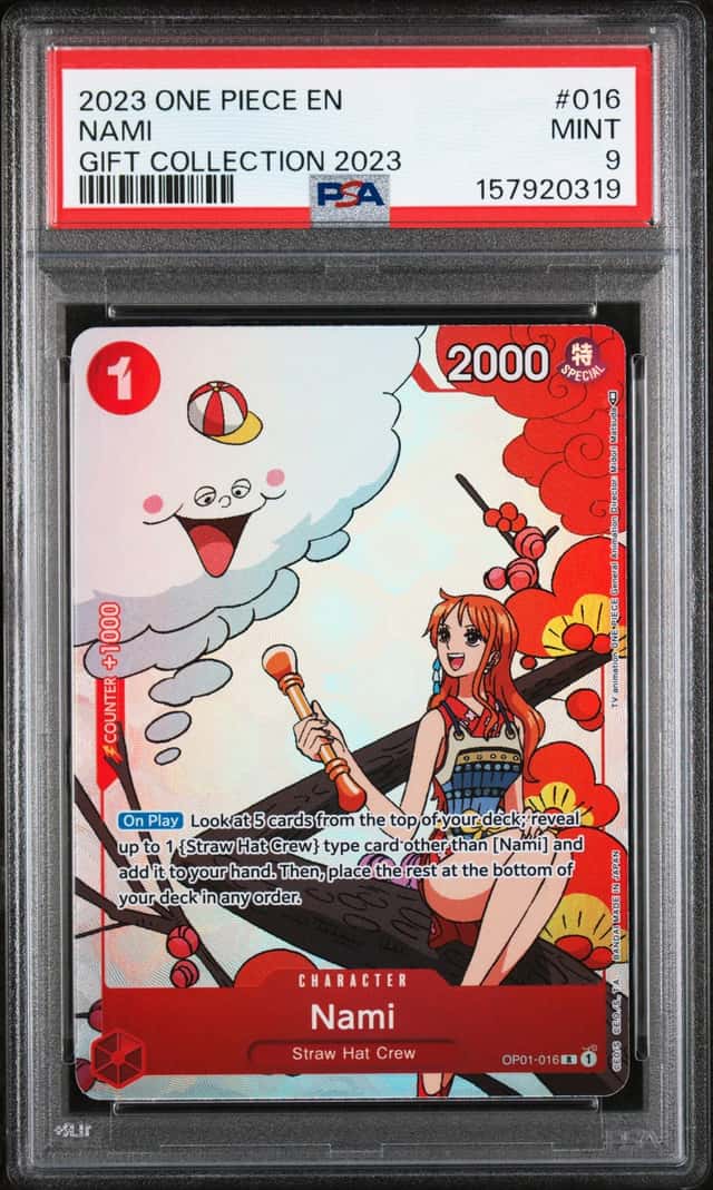 PSA 9 Nami - OP01-016 (Alternate Art) OP01-016 One Piece GIFT COLLECTION 2023