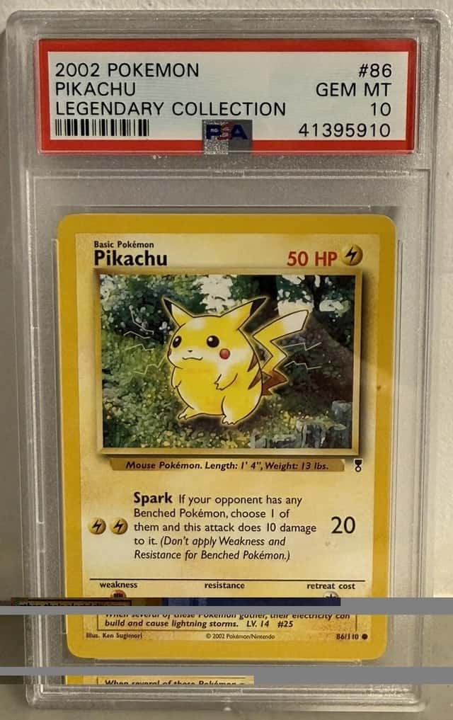2002 Pikachu 86 Legendary Collection Pokemon PSA 10