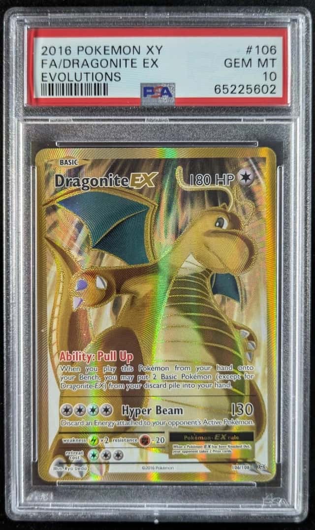 2016 Pokemon DRAGONITE EX #106/108 XY Evolutions Ultra Rare English PSA 10