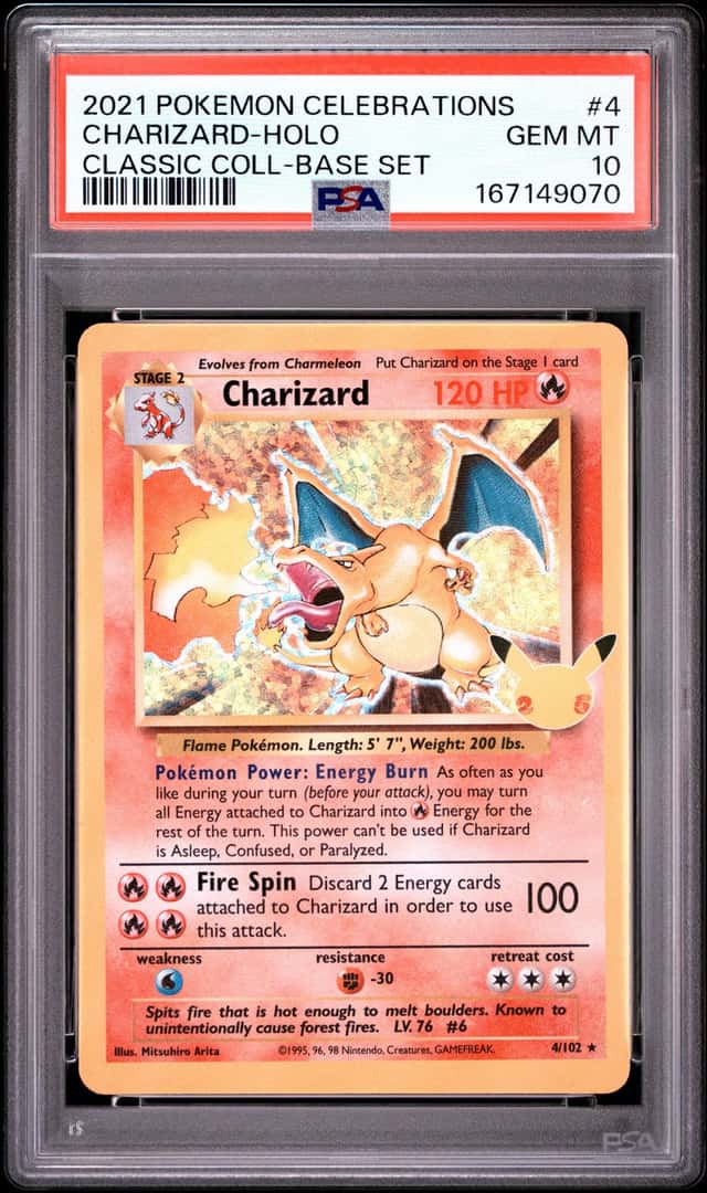 Charizard 4/102 Celebrations Classic Collection Holo Graded