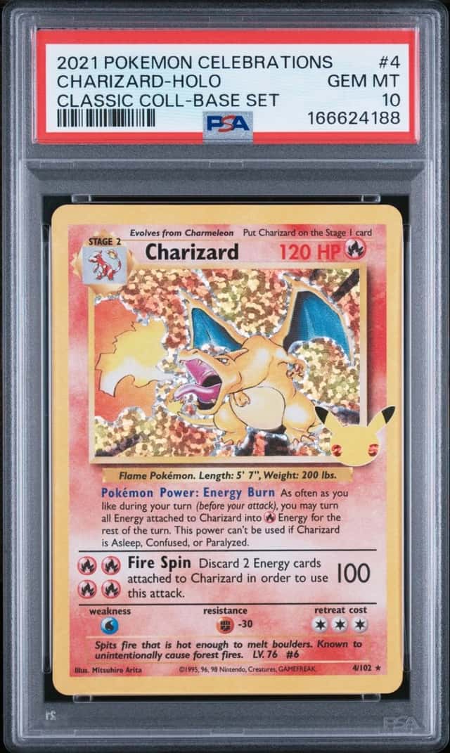 2021 POKEMON CELEBRATIONS CLASSIC COLLECTION #4 CHARIZARD-HOLO PSA 10