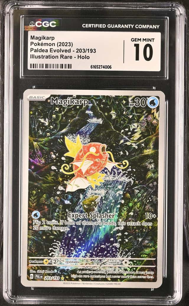 Pokemon Magikarp Paldea Evolved 203/193 Illustration Rare Holo CGC 10 Gem Mint