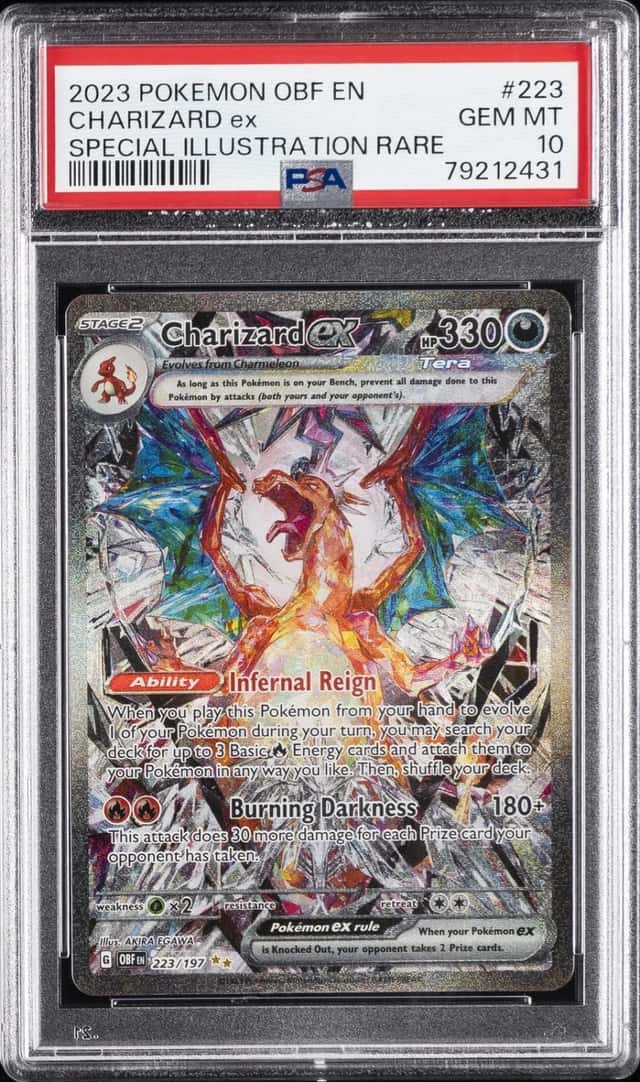 2023 POKEMON OBSIDIAN FLAMES SPECIAL ILLUSTRATION RARE CHARIZARD EX PSA 10