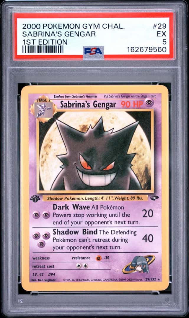 Pokemon Sabrina's Gengar Gym Challenge 29/132 1st Edition PSA 5