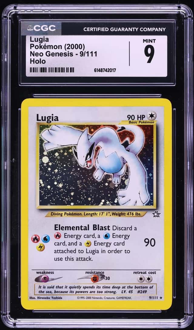 2000 Pokemon Neo Genesis Holo Lugia #9 CGC 9 MINT