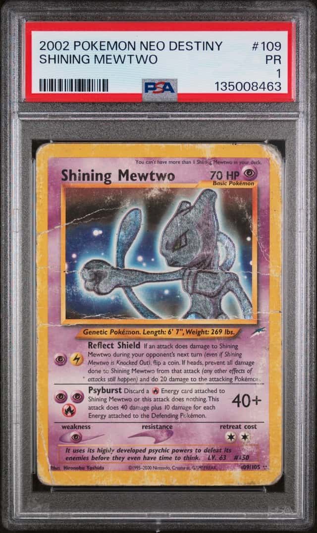 2002 Pokemon Neo Destiny Shining Mewtwo #109
