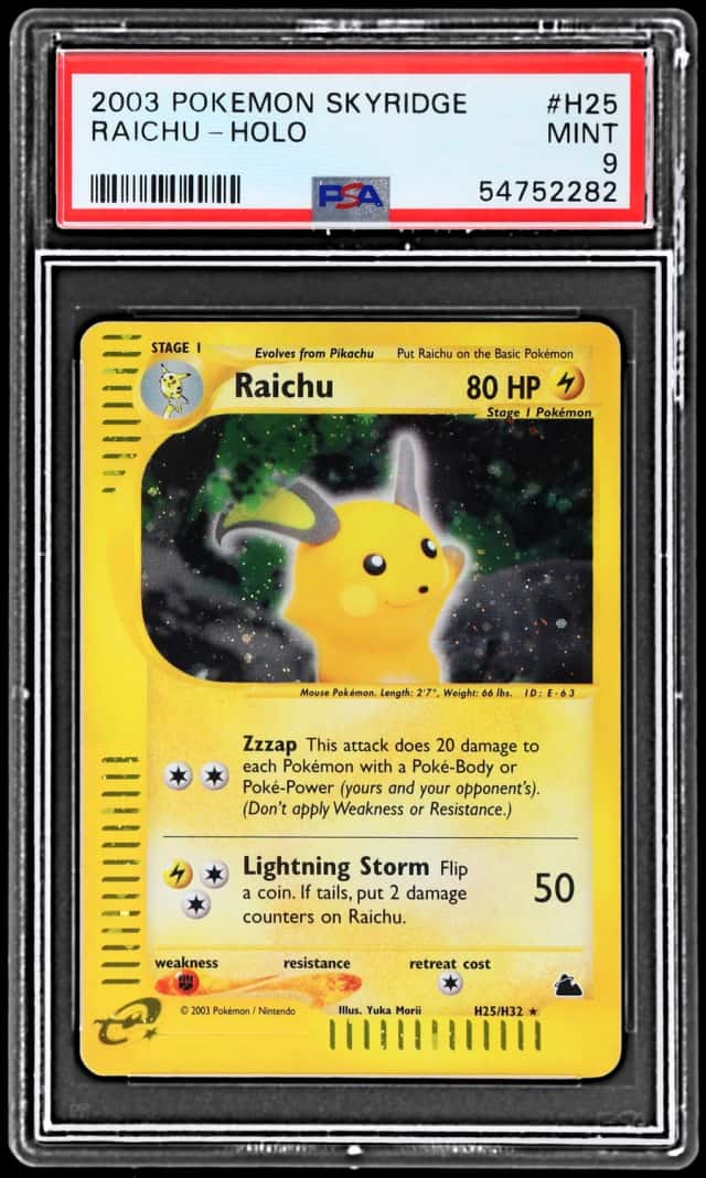 2003 Pokemon Skyridge Holo Raichu #H25