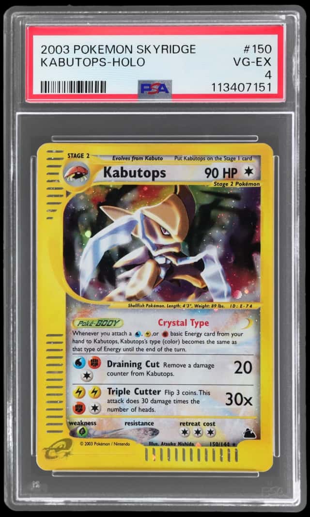 2003 Pokemon Skyridge Holo Kabutops #150