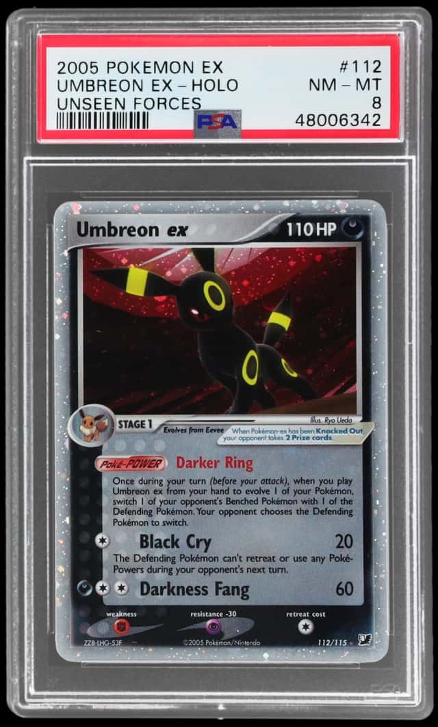 2005 Pokemon Ex Unseen Forces Holo Umbreon Ex #112