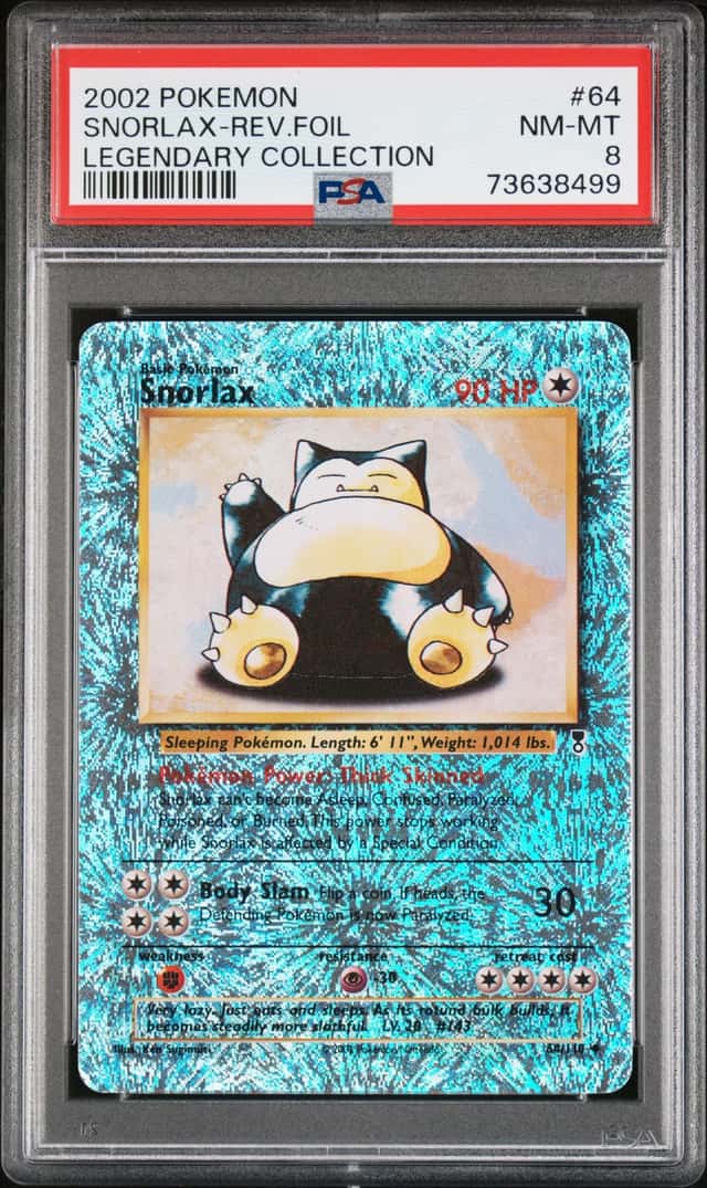2002 Pokemon Legendary Collection Reverse Foil Snorlax #64