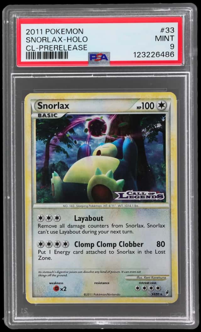 2011 Pokemon Call of Legends Prerelease Holo Snorlax #33