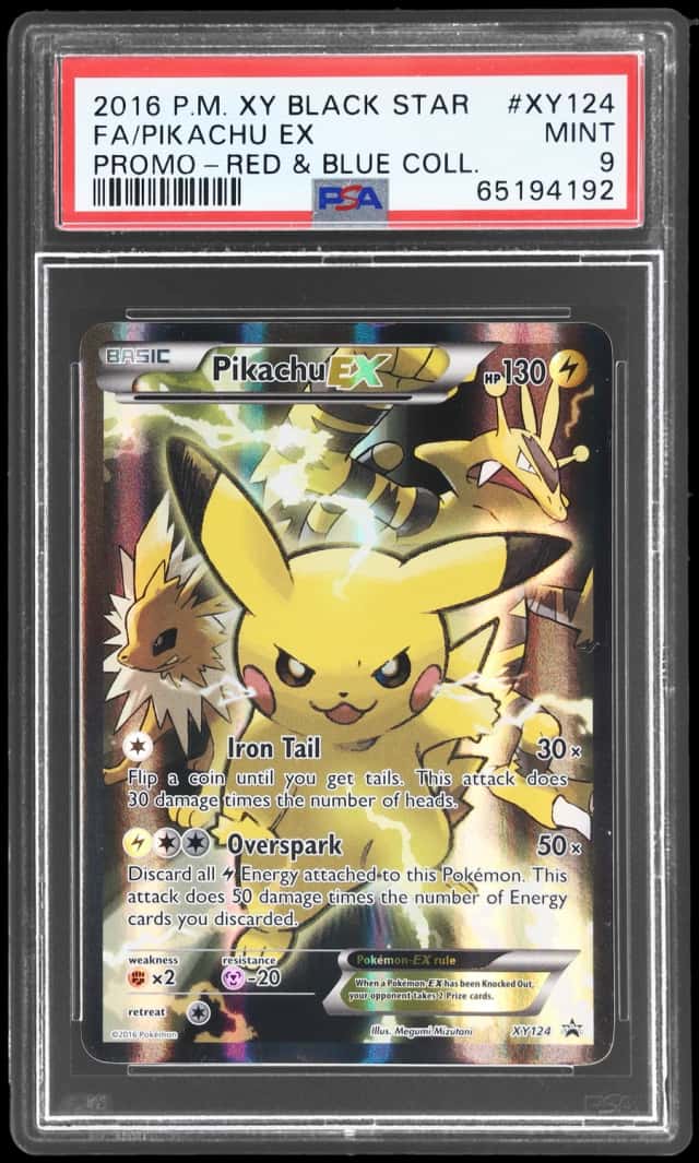 2016 Pokemon XY Black Star Promo Red and Blue Collection Pikachu Ex #XY124
