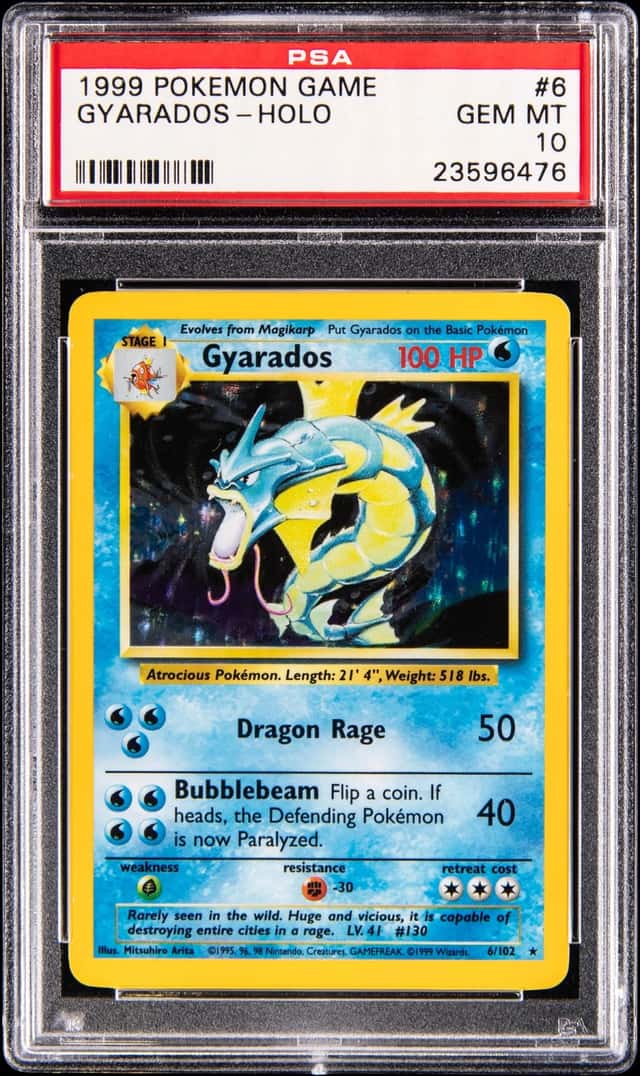 1999 Pokemon Base Set Holo #6 Gyarados - PSA GEM MT 10