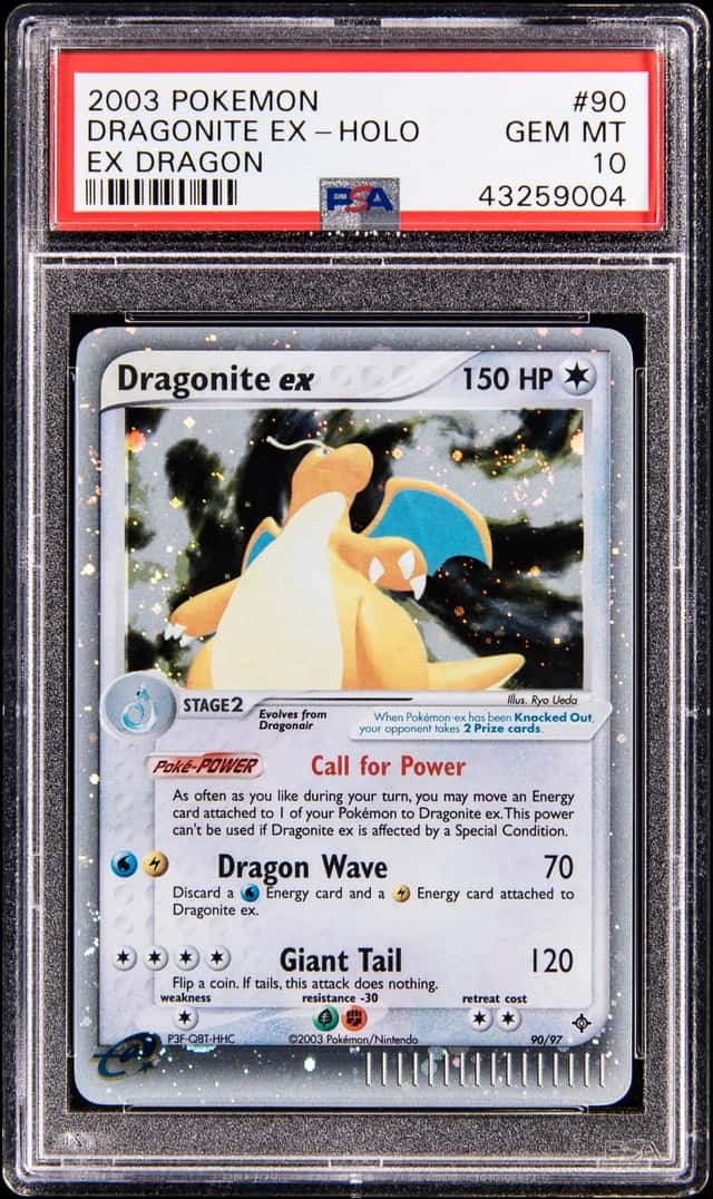 2003 Pokemon EX Dragon Holo #90 Dragonite EX - PSA GEM MT 10