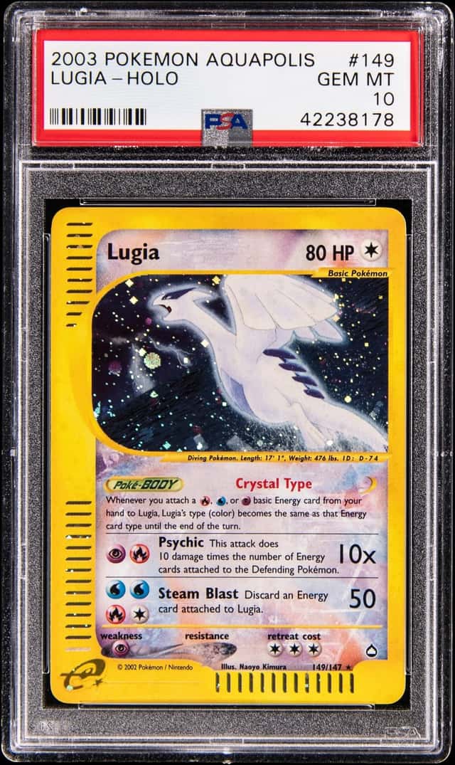 2003 Pokemon Aquapolis Holo #149 Crystal Lugia - PSA GEM MT 10