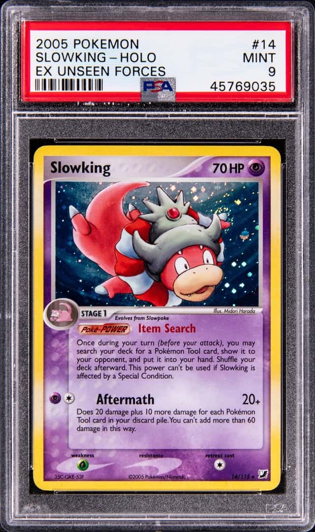 2005 Pokemon EX Unseen Forces Holo #14 Slowking - PSA MINT 9