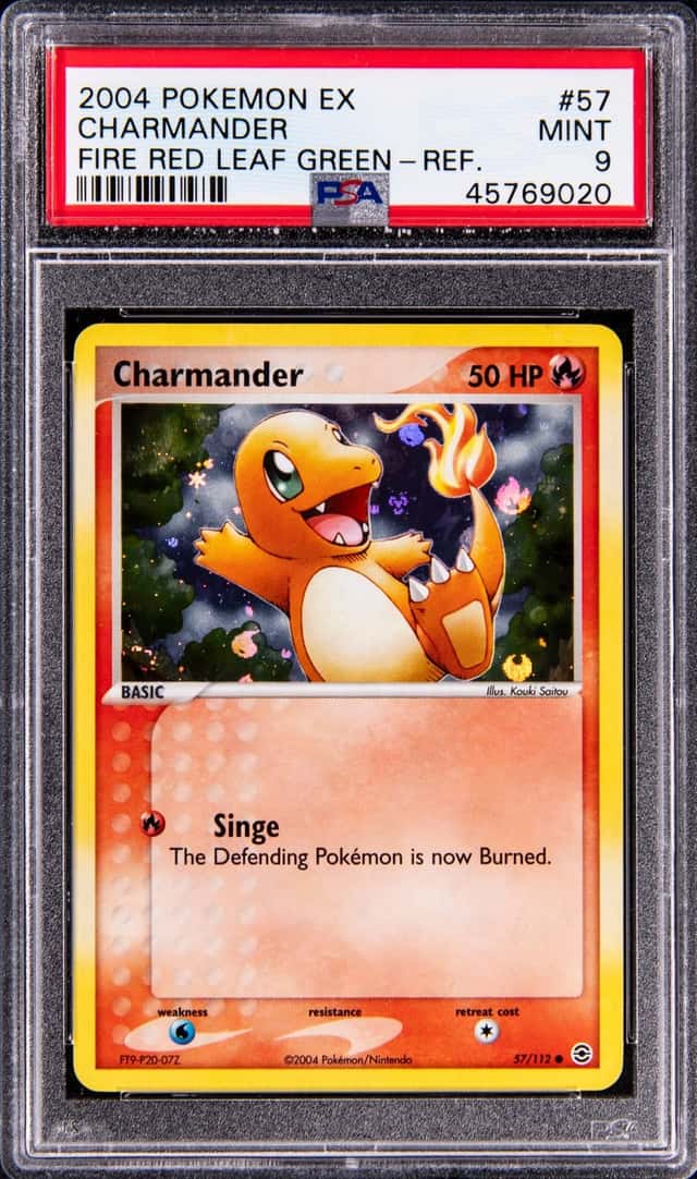 2004 Pokemon EX Fire Red Leaf Green Reverse Foil #57 Charmander - PSA MINT 9