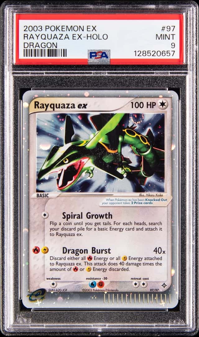 2003 Pokemon EX Dragon Holo #97 Rayquaza ex - PSA MINT 9