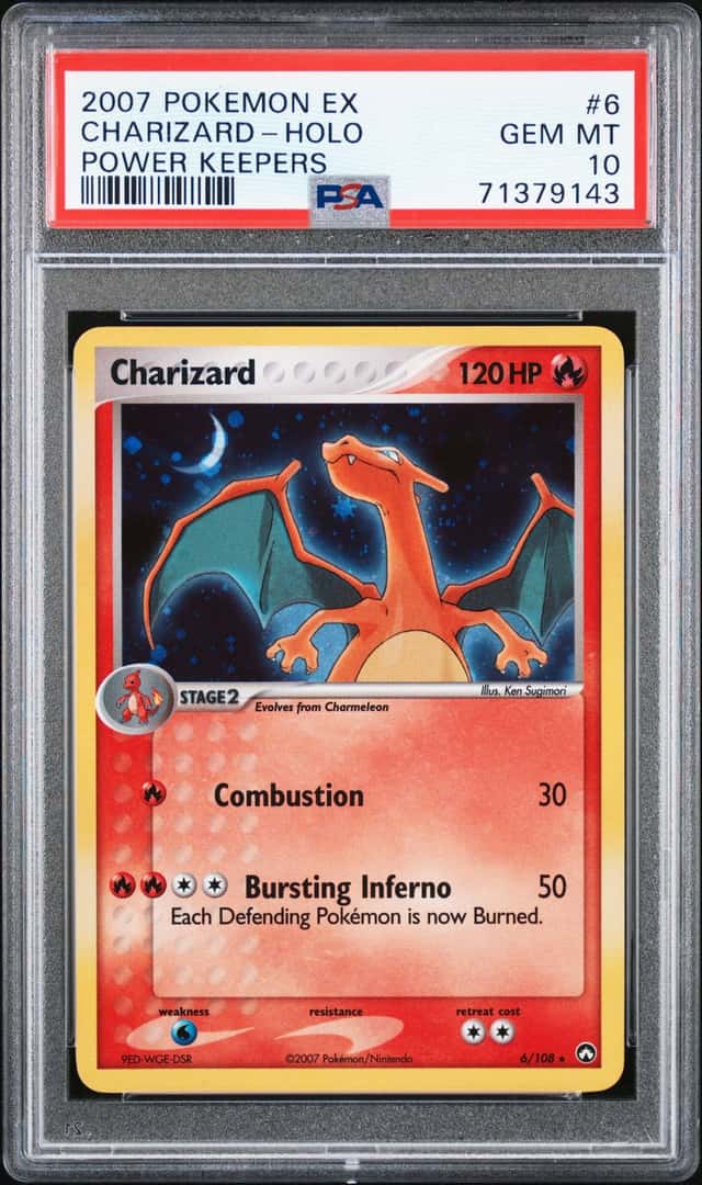 2007 Pokemon EX Power Keepers Holo #6 Charizard - PSA GEM MT 10
